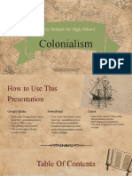 History Subject For High School Colonialism Beige and Brown Vintage Educational Presentation
