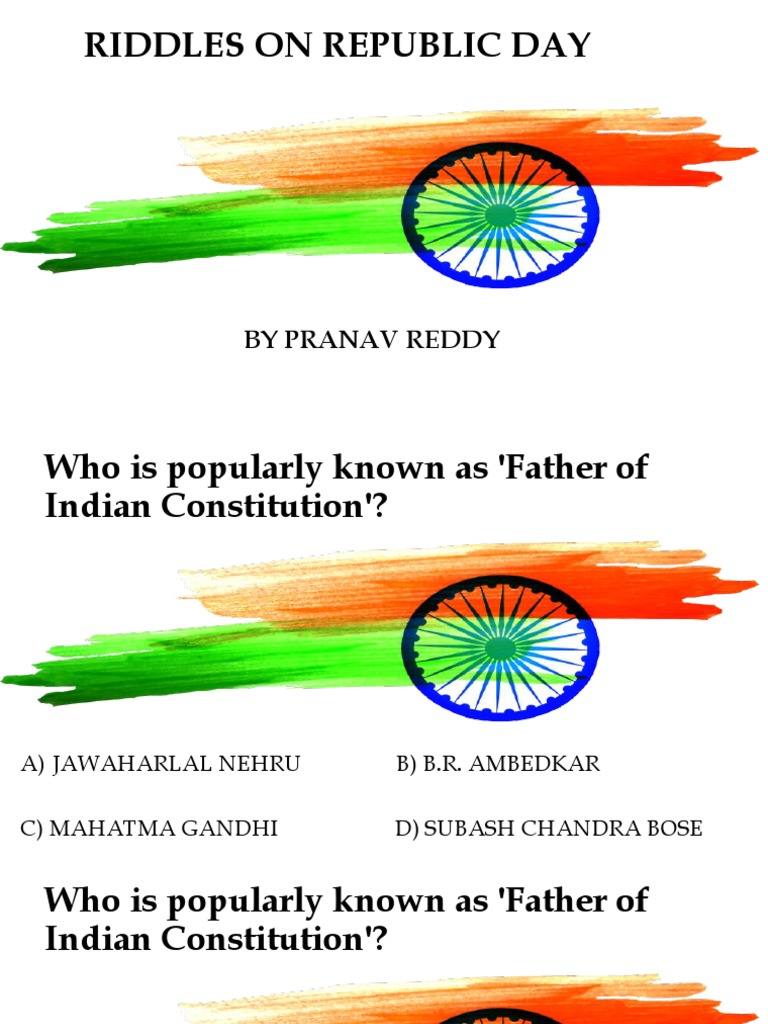 Riddles on Republic Day Celebrations | PDF