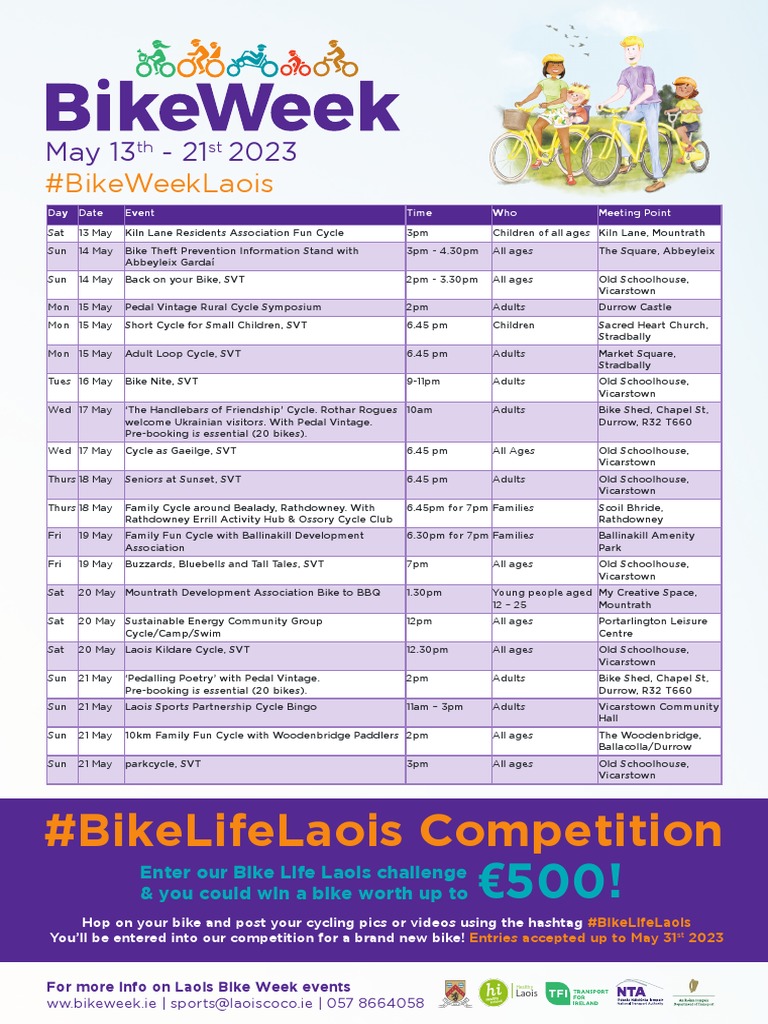 LCC Bike Week A4 GENERAL Events List 2023 PDF