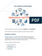 Types of Research Methods and Examples