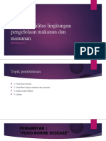 Analisis Kualitas Lingkungan Pengelolaan Makanan Dan Minuman