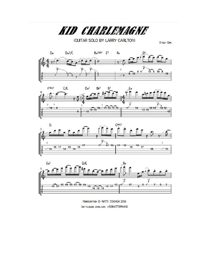 Kid Charlemagne Solo PDF