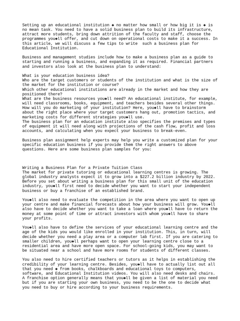 how-to-write-a-business-plan-for-an-educational-institution-pdf