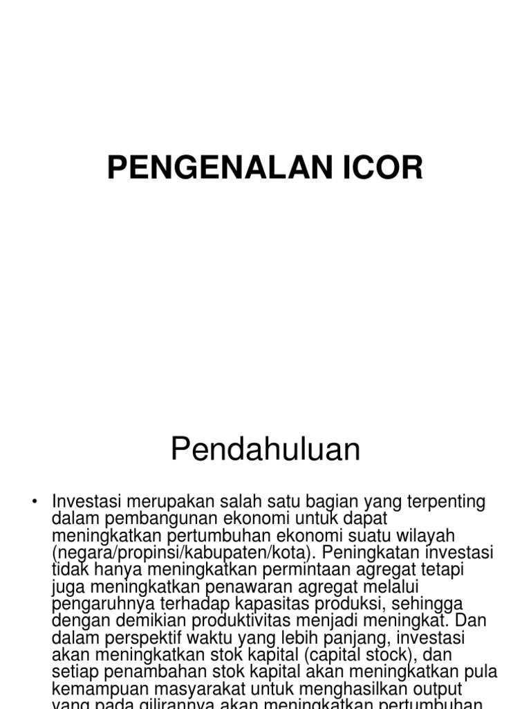 Pengenalan Icor | PDF