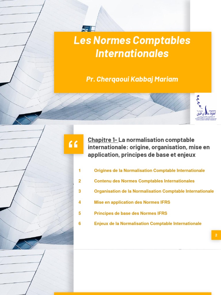 Normes Comptables Internationales IFRS | PDF | Normes internationales d ...