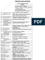 Suffixes and Prefixes