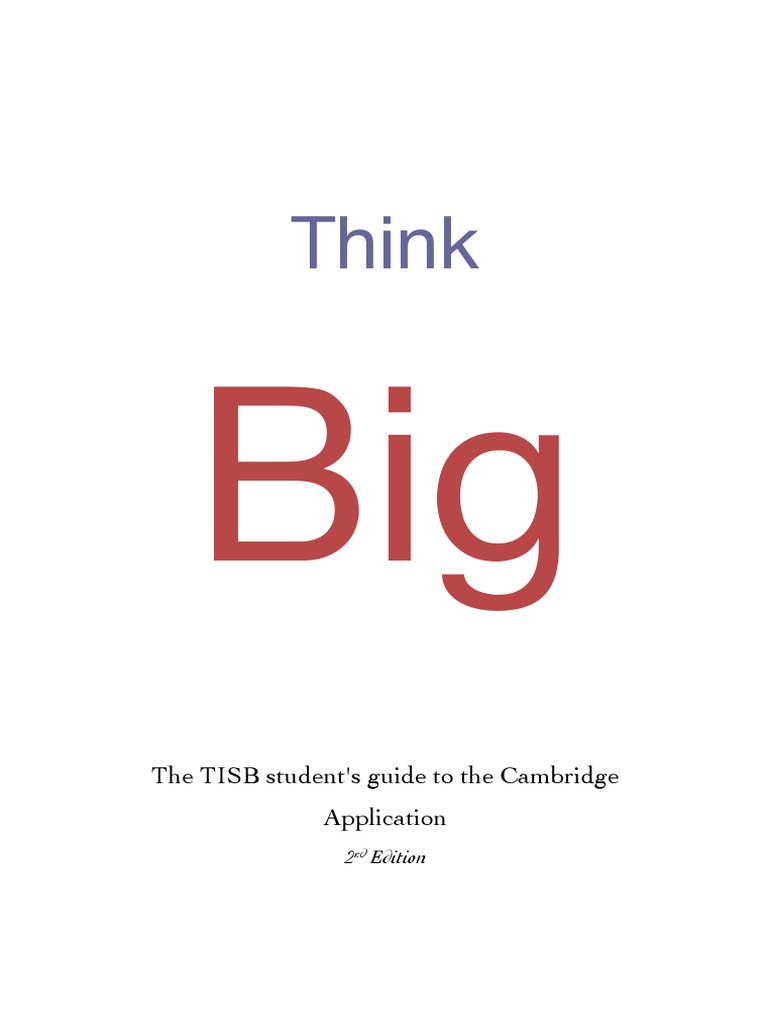 Think Big, The TISB Student's Guide To The Cambridge App (2nd Edition ...