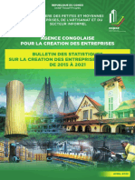 Agence Congolaise Pour La Creation Des Entreprises Bulletin Des Statistiques Sur La Creation Des Entreprises Au Congo DE 2015 À 2021