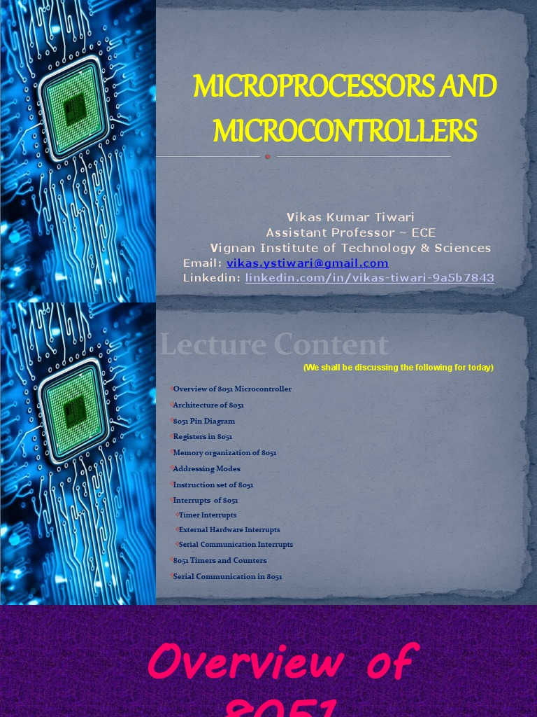8051 Microcontroller Overview | PDF | Microcontroller | Microprocessor