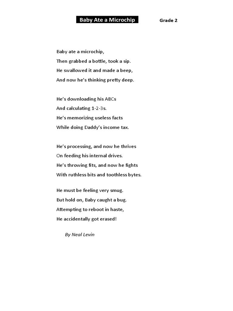 Baby Ate A Microchip | PDF