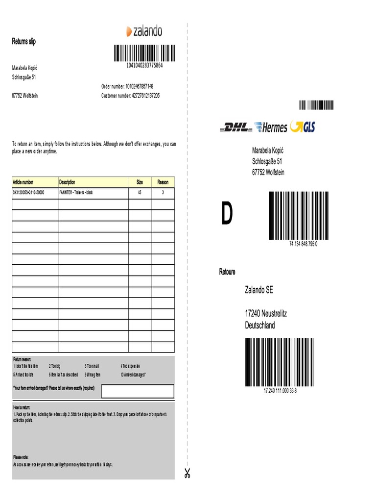 Shipping Label PDF PDF