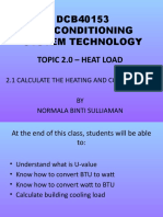 Topic 2.0 B.heating and Cooling Load Calculation 2