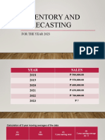 Inventory and Forecasting