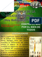 Tema 8 Ley Organica de La Polcia Nacional (Hoy Boliviana) Parte I PDF