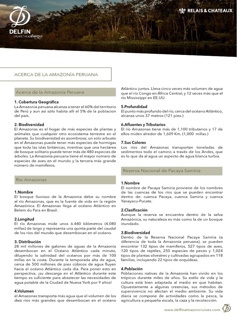 Biodiversidad y Geografía de la Amazonía Peruana | PDF | río Amazonas | Río