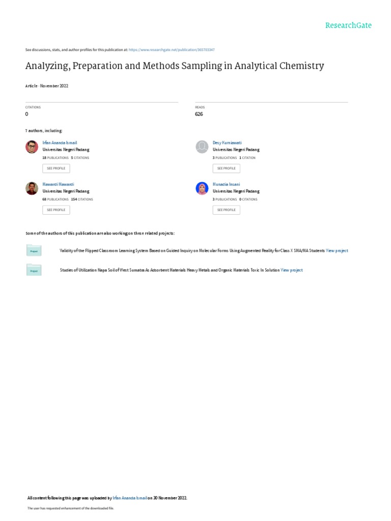 Chemical Analysis PDF PDF Analytical Chemistry Analysis