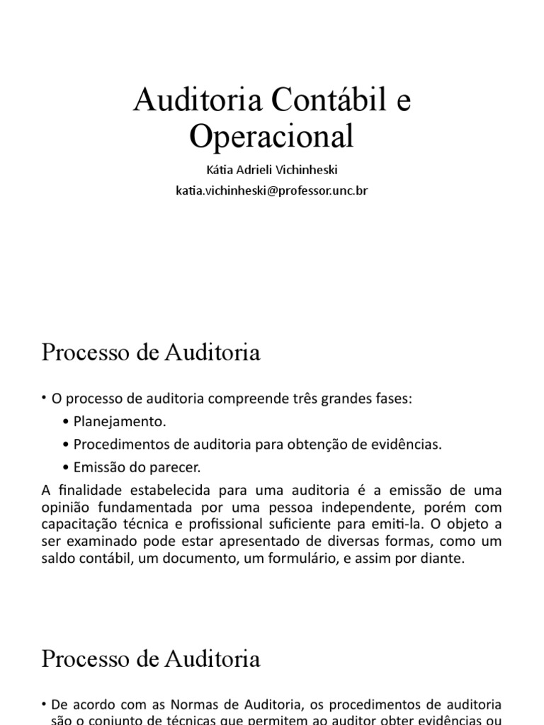Auditoria e Controle Interno Eficaz | PDF | Contabilidade | Relatório anual