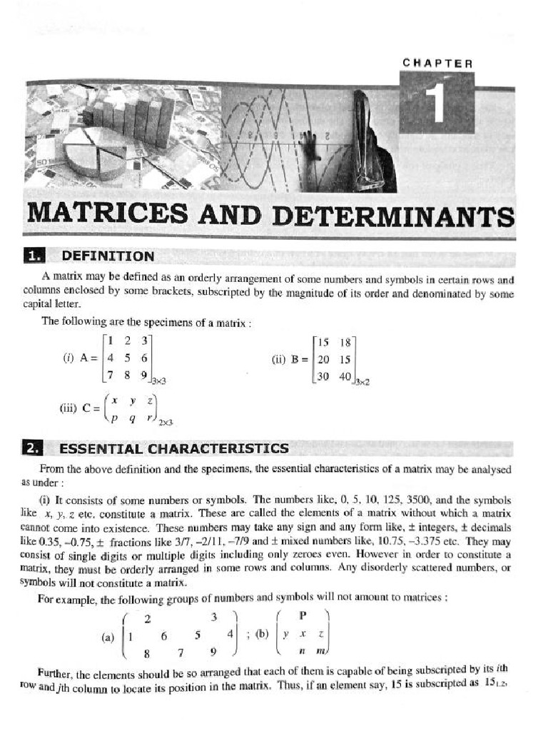 CH-1- Matrices and Determinants(KP).pdf | PDF