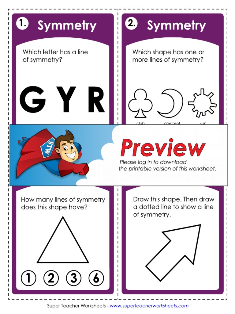 Symmetry Task Cards for Shapes | PDF | Language Arts & Discipline