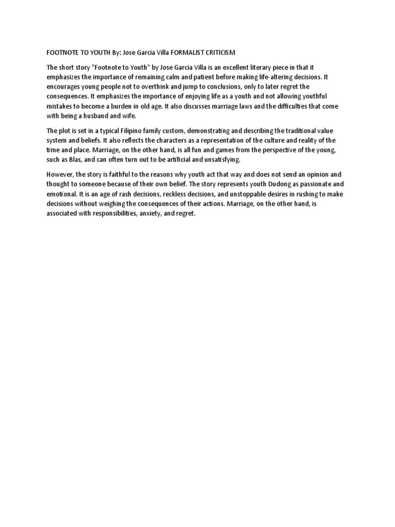 Footnote To Youth PDF