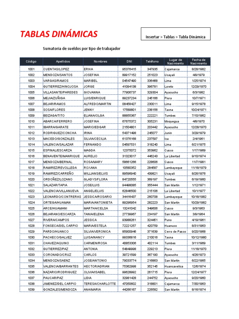 TABLAS DINÁMICAS_2023 Resuelto.xlsx PDF Contabilidad Servicios