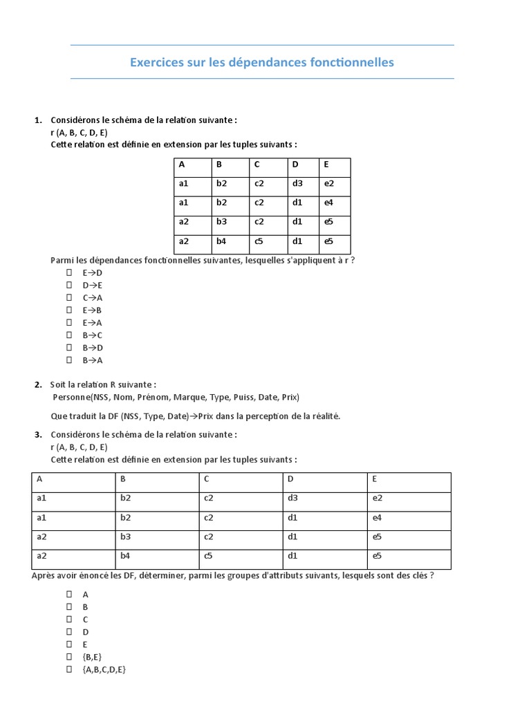 Exercices DF Transmettre | PDF