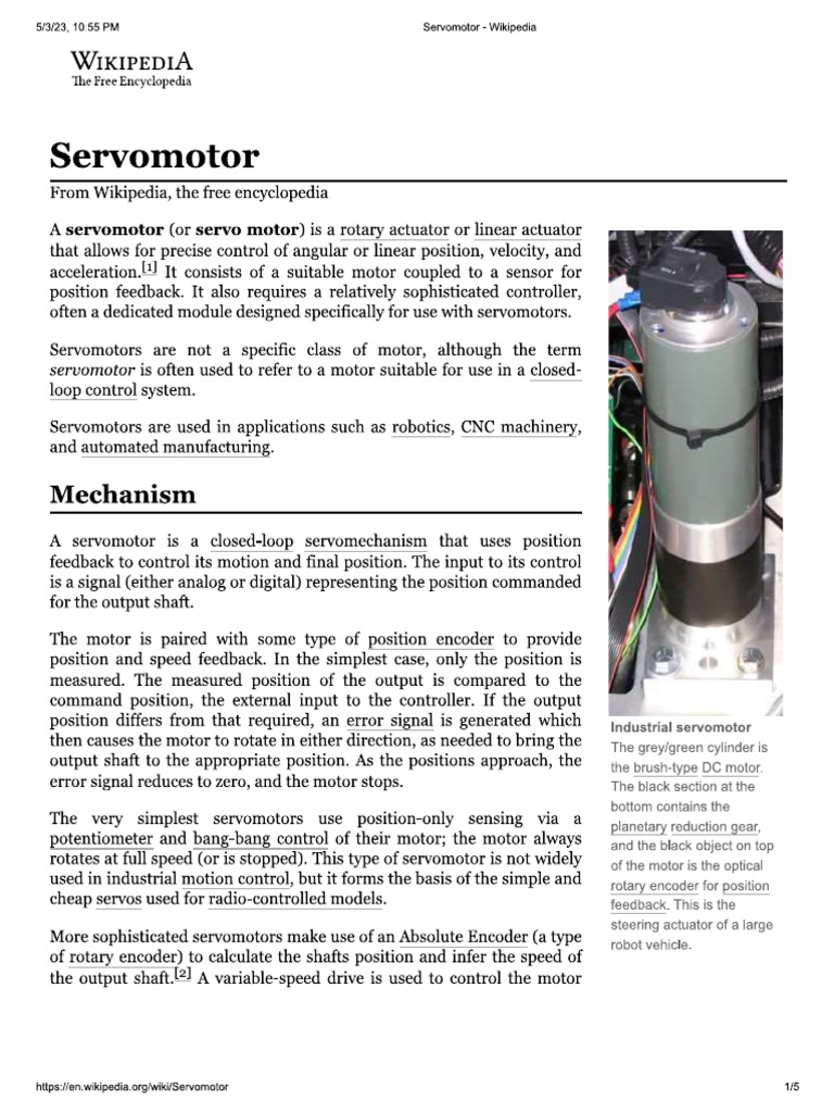 Servo Motor | PDF