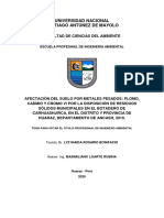 Afectacion Del Suelo Por Metales Pesados PDF