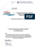 Análisis del clima organizacional en la Universidad Nacional de Mar del Plata desde la perspectiva del personal de apoyo