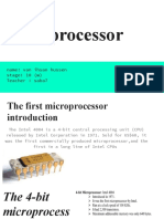 Microprocessor: Name: Van Ihsan Hussen Stage: 10 (W) Teacher: Saba7