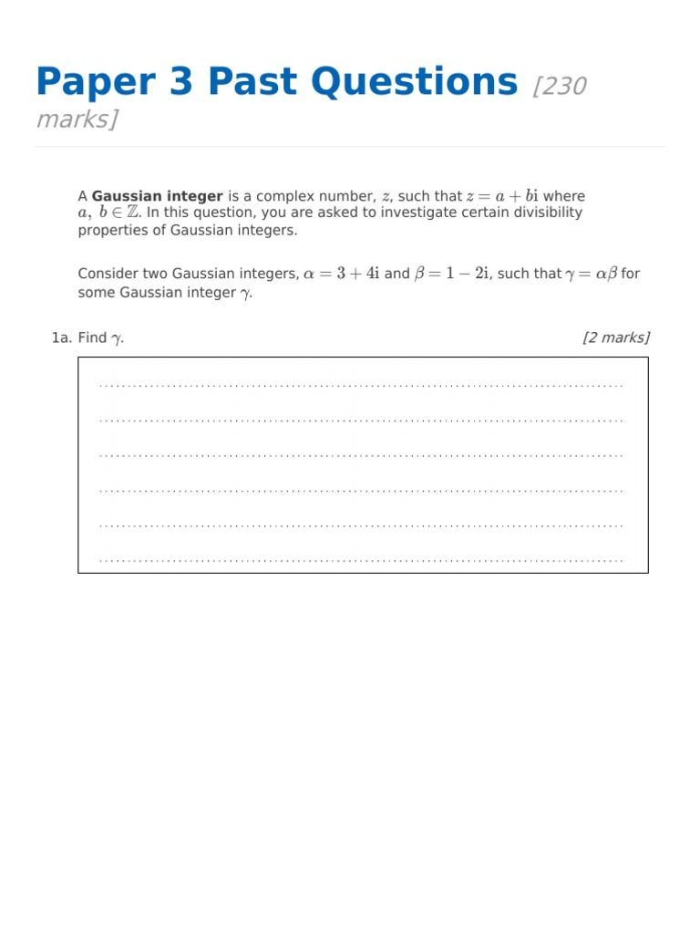 Paper 3 Past Questions 230503 175030 | PDF | Triangle | Power Series