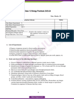 CBSE Class 12 Biology Practicals 2023-24 Evaluation Scheme