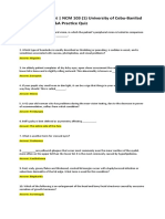 Head and Neck Practice Quiz PDF