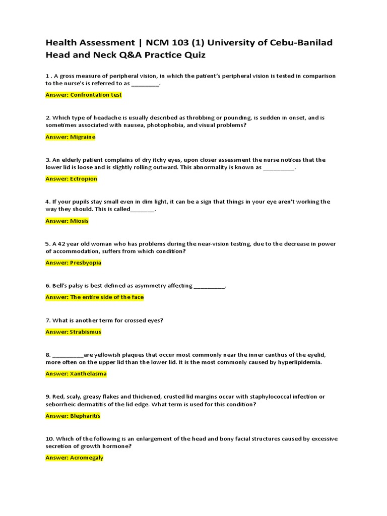 Head and Neck Practice Quiz.pdf PDF