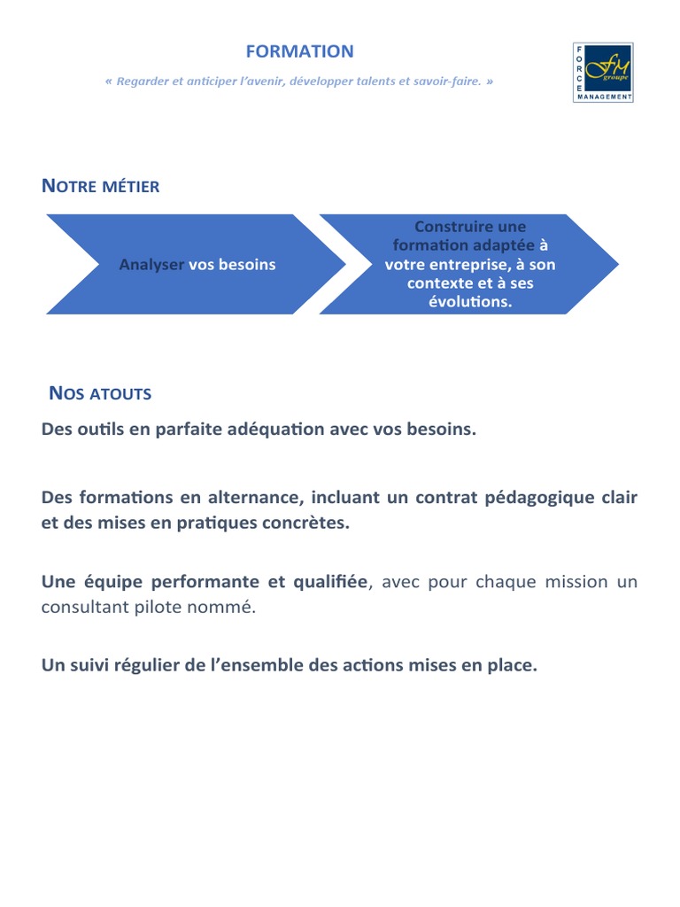 Plaquette de formation professionnelle | PDF | Affaires