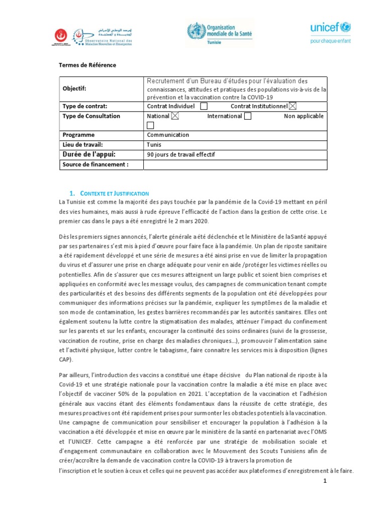 TDR Projet | PDF