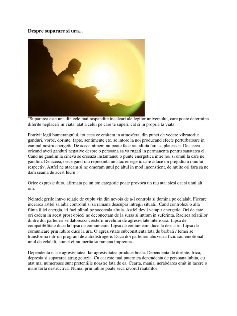 Despre Suparare Si Ura | PDF