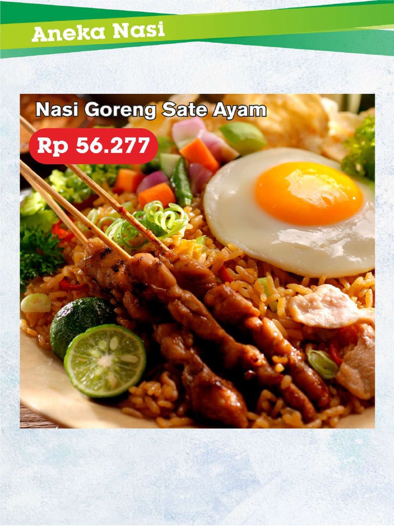 Buku Menu Nasi Goreng Sate Dan Soto Betawi RSB UPDATE MARET 2023 | PDF