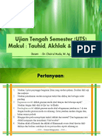 UTS Tauhid, Akhlak, Tasawuf