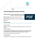 Audit Strategy Memorandum 201920