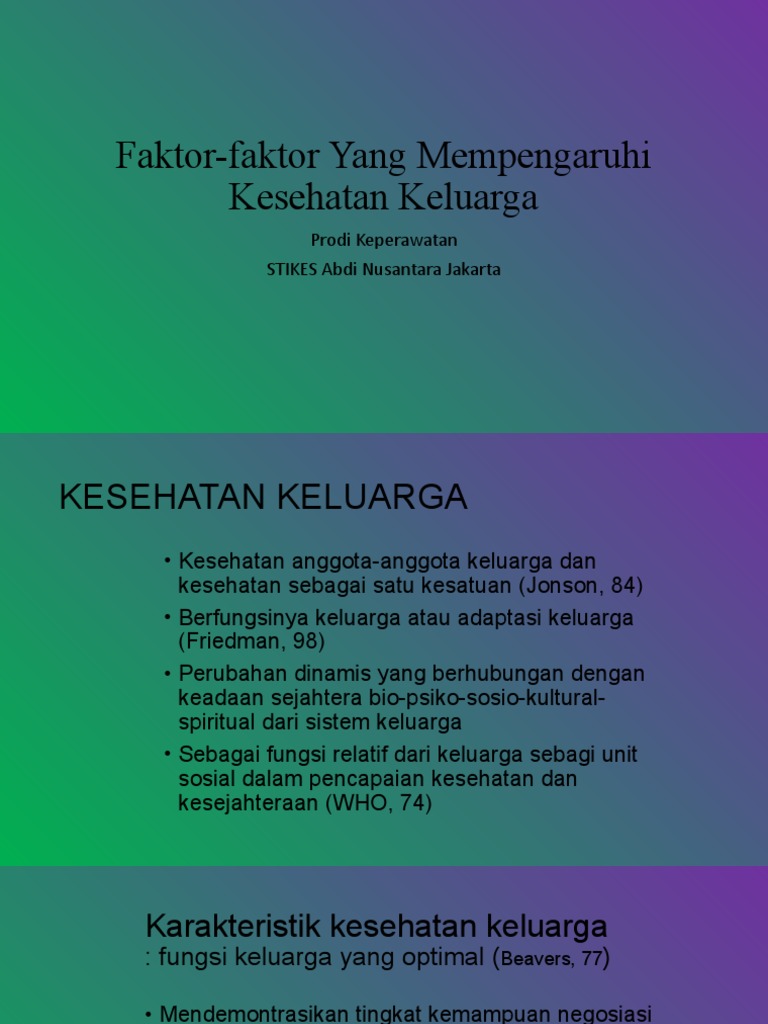 Faktor Keluarga | PDF