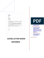 Cover Letter When Referred