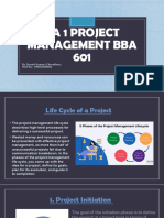 CA 1 Project Management BBA 601 PDF