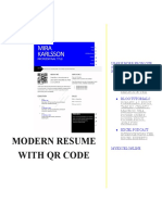 100. Modern Resume With QR Code
