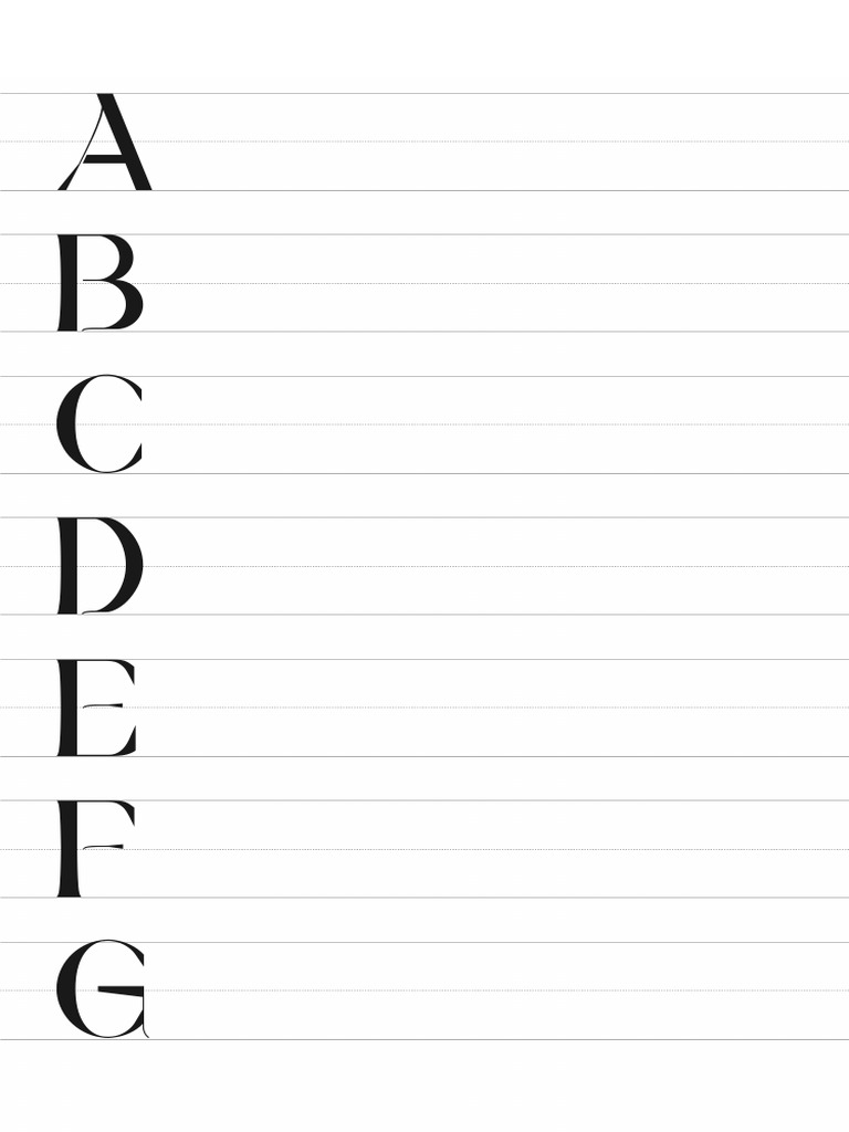 2 Plantilla de Caligrafia | PDF