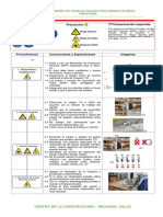 Procedimiento seguro para manejo de mesa vibratoria