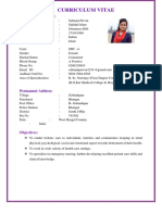 Curriculum Vitae: Personal Information