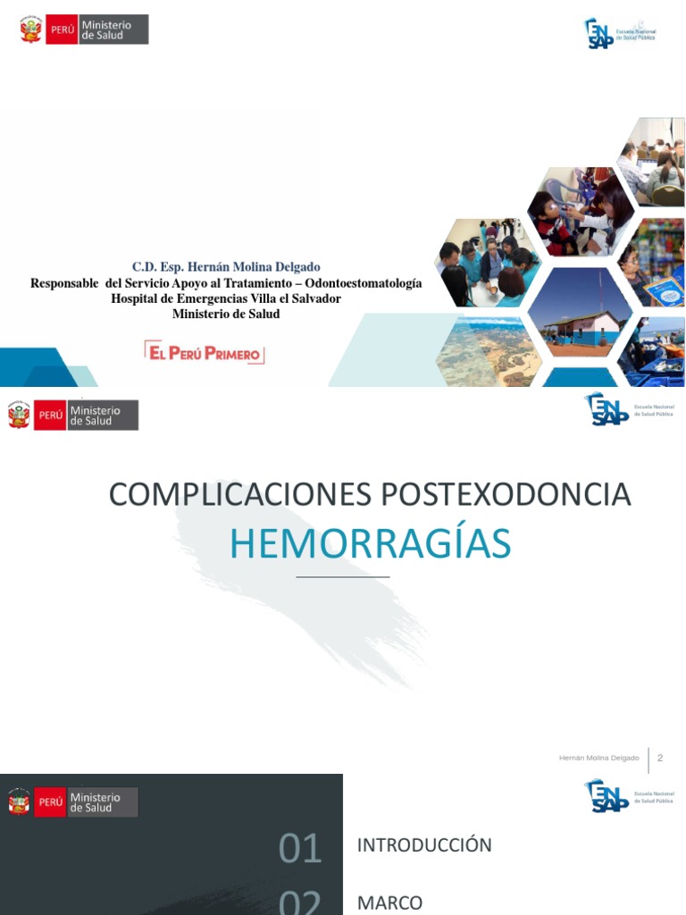 Complicaciones Post Exodoncia - Hemorragia | PDF | Coagulación | Hemostasia