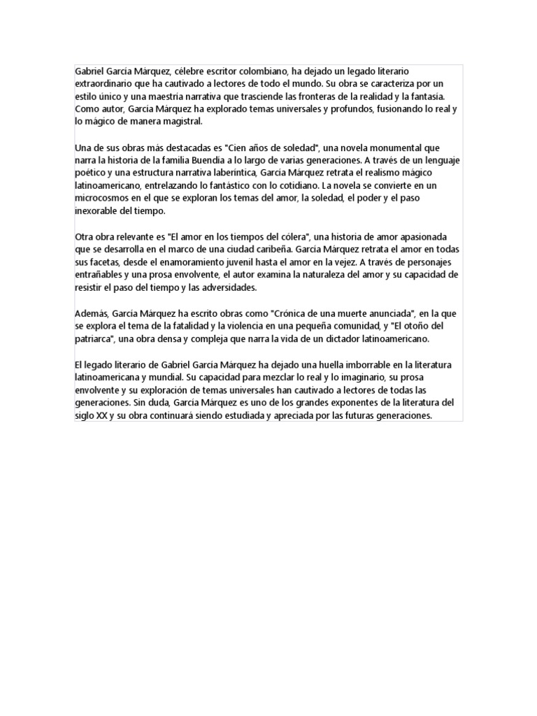 Gabriel García Márquez Pdf