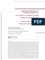 Personalidad Jurídica de Las Sociedades Mercantiles